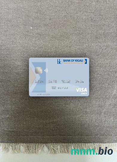 Rwanda bank of Kigali visa obciążyć card wygląd fotograficzny skan PSD + zdjęcie